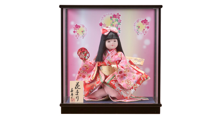 祝人形 ケース入り 花まり